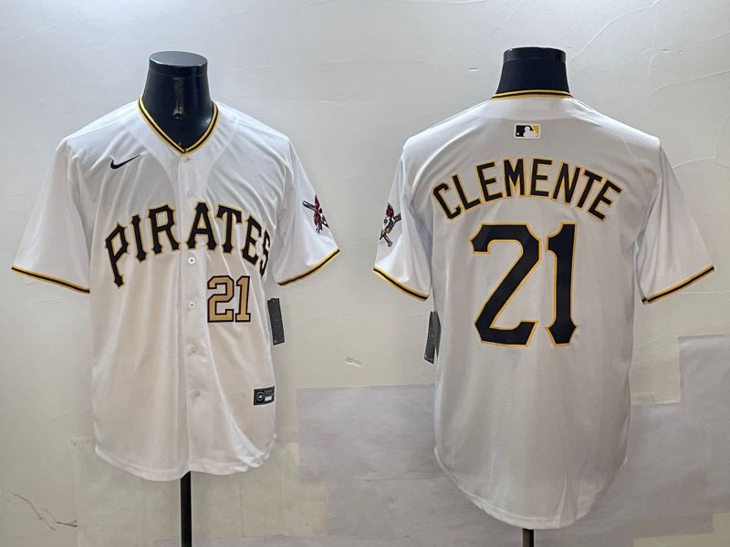 Men Pittsburgh Pirates #21 Clemente White Game 2025 Nike MLB Jersey style 5->pittsburgh pirates->MLB Jersey